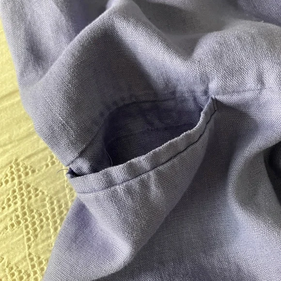 COLDWATER CREEK Lavender Ruched Linen Blazer Jacket Size 18W - Picture 10 of 12